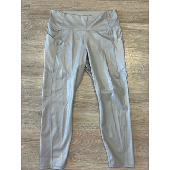 Fabletics Oasis PureLuxe High Waisted Leggings Women's Size XL NWT Silver - Picture 1 of 6